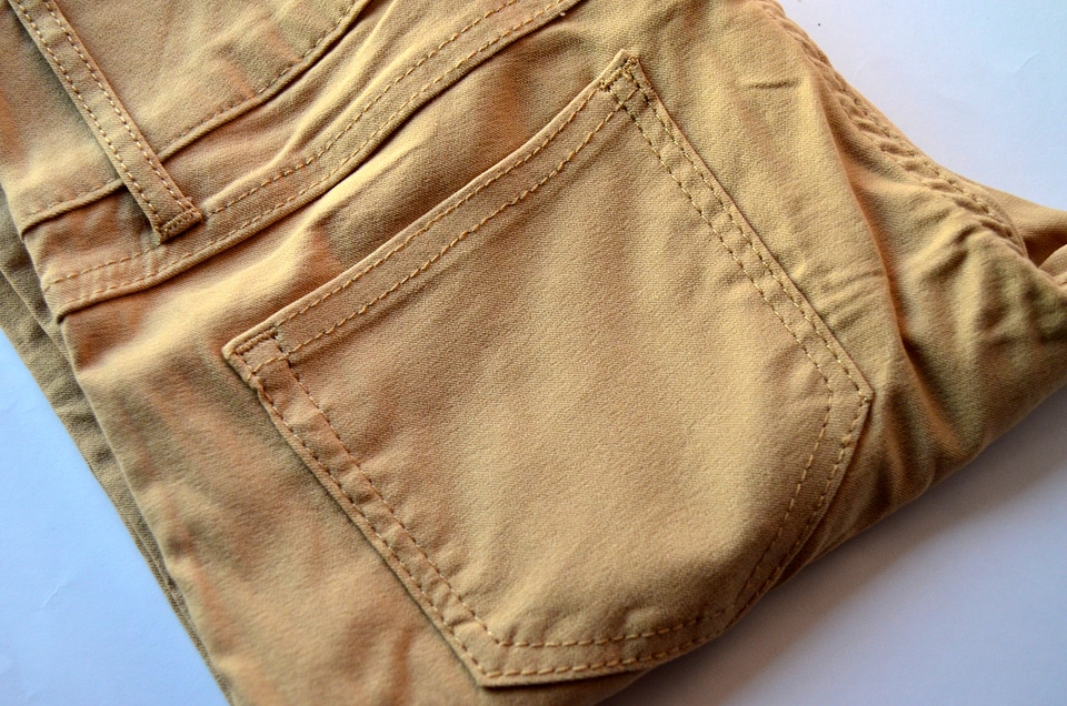Pants Jeans Color Cream
