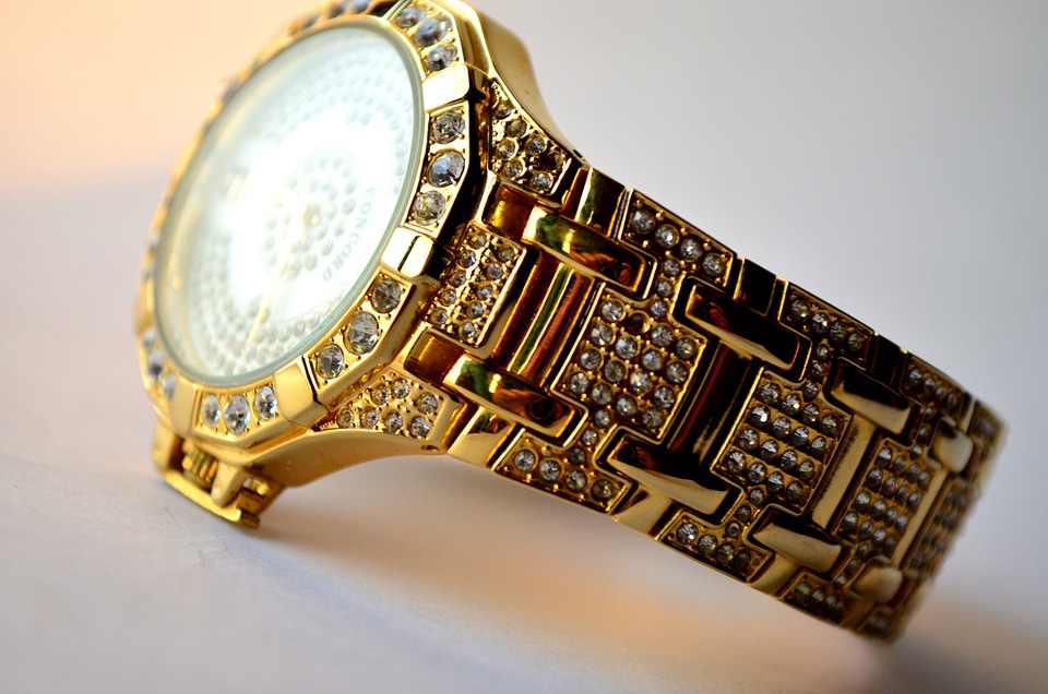 Jewelry Watch Gold Diamonds