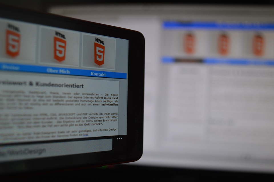 Website internet screen