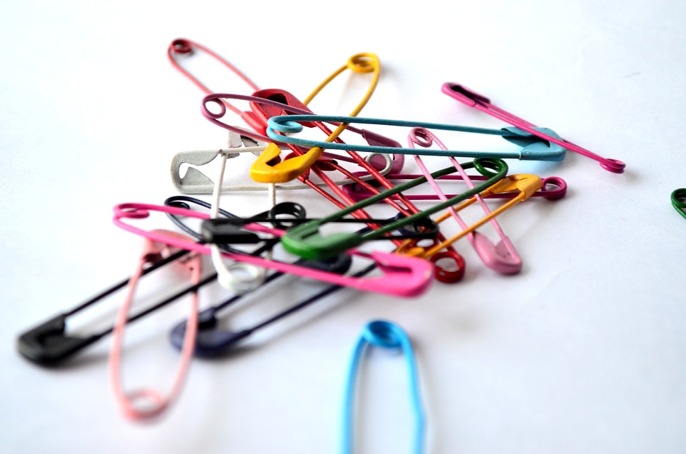 Safety Pins Colorful