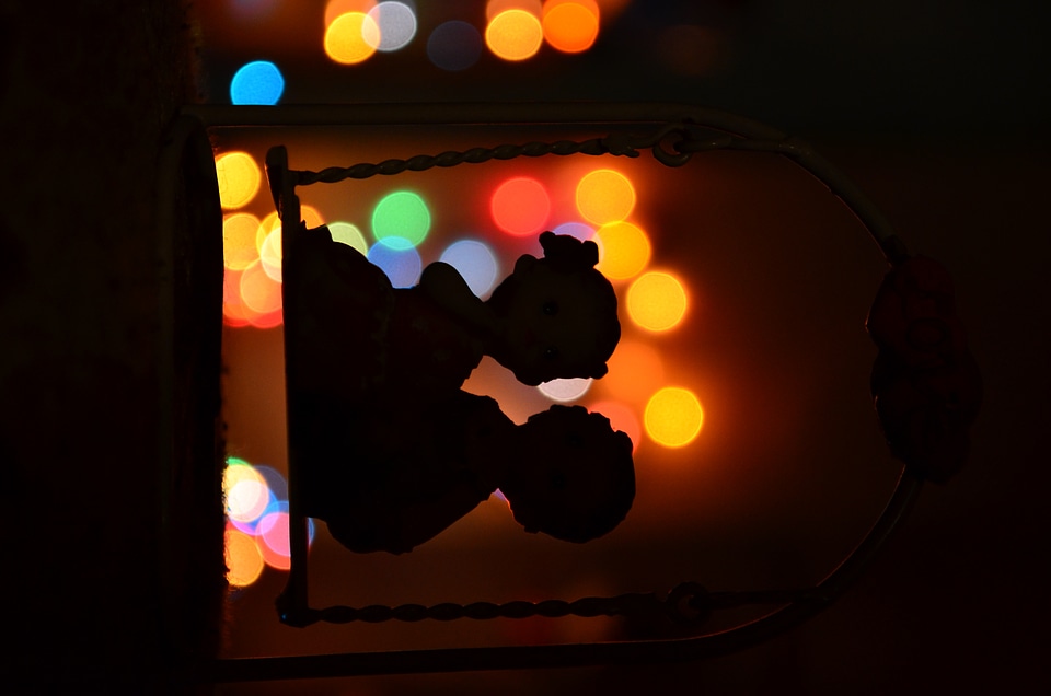 Bokeh Lights Couple Love