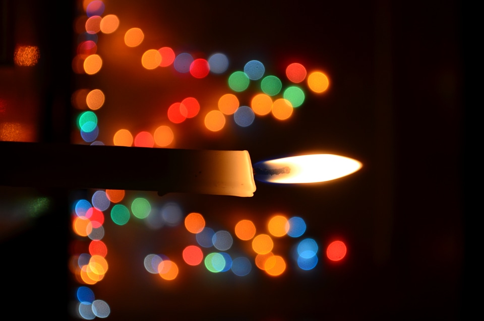 Candle Flame Bokeh Lights