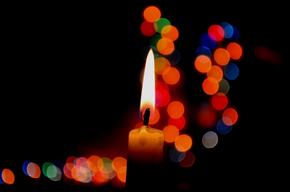 Candle Flame Bokeh photo