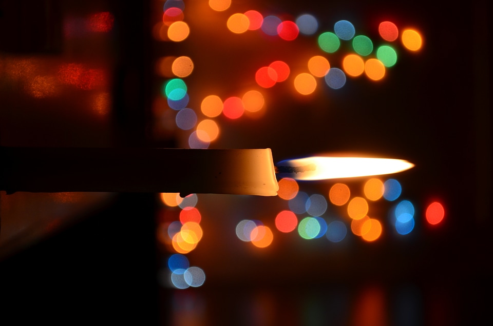 Christmas Lights Candle
