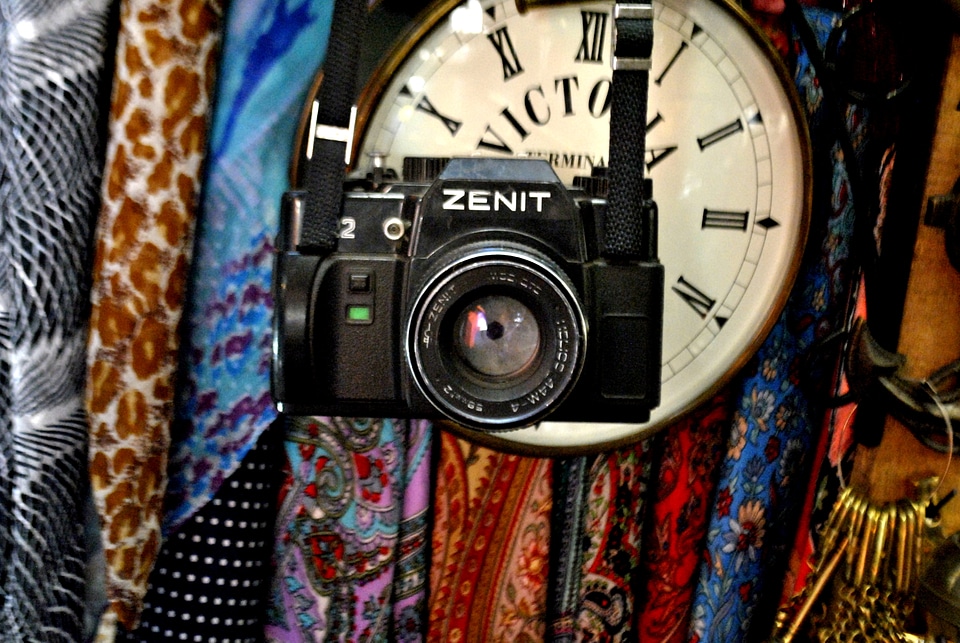 Antique Shop Camera Clock