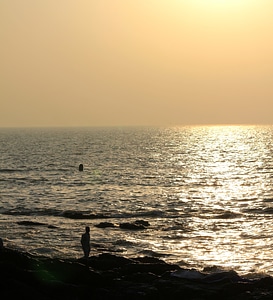 Man Walking Seashore