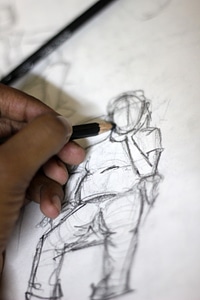 Artist Sketching Portrait photo