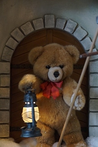 Door goal teddy bear photo