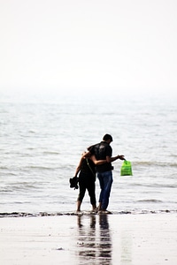 Couple Walking Beach