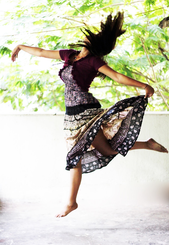 Girl Dancing Pose photo