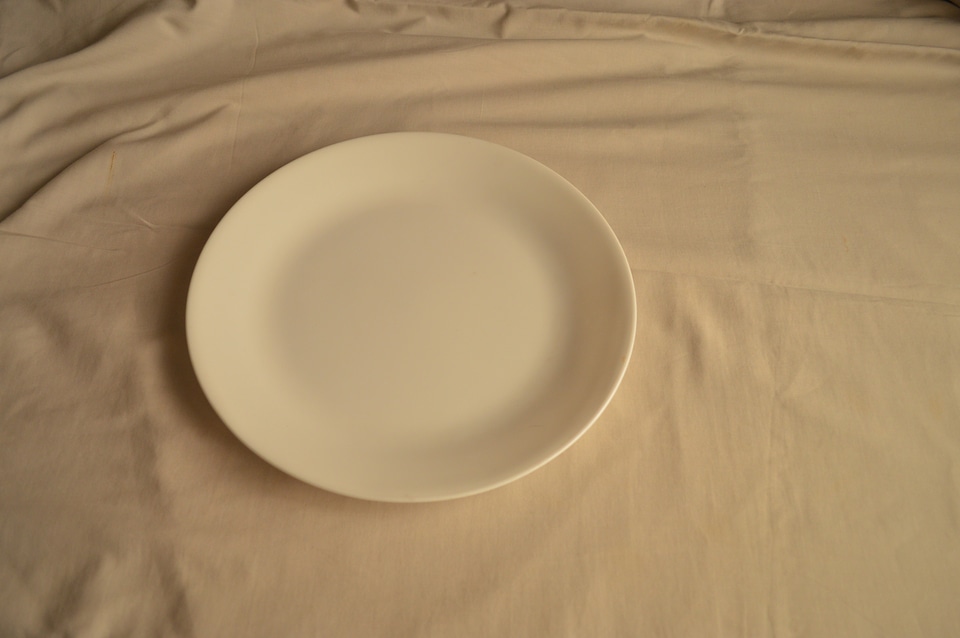 Single Dish With Tablecloth