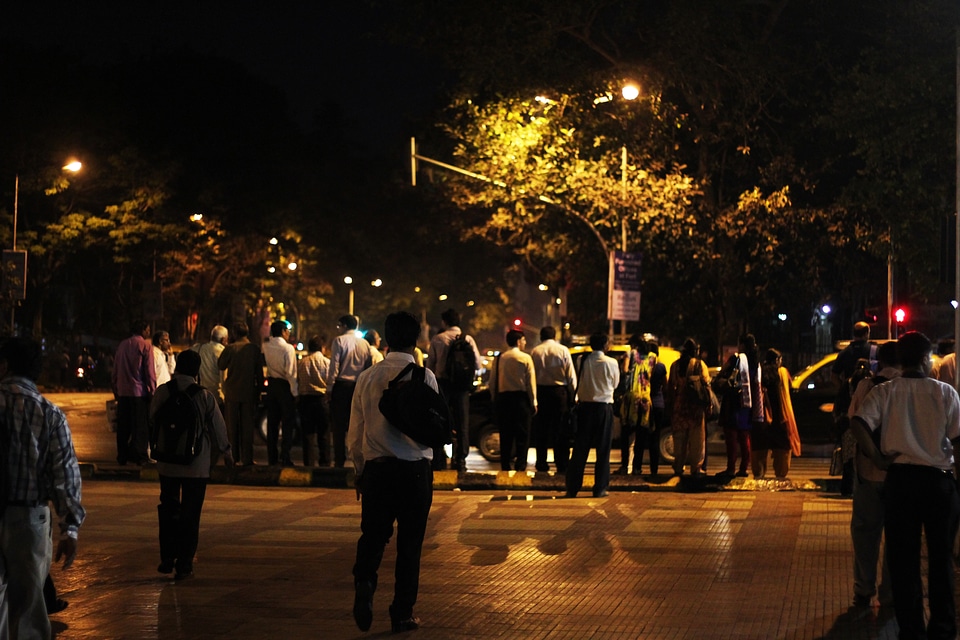 Streets Of Mumbai At Night photo