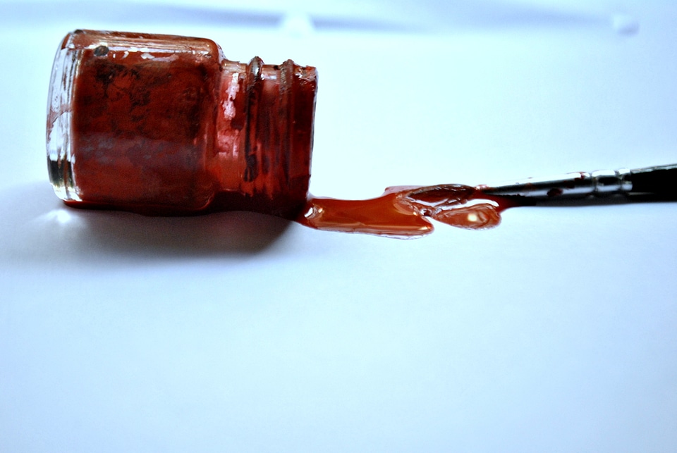 Red Colored Paint