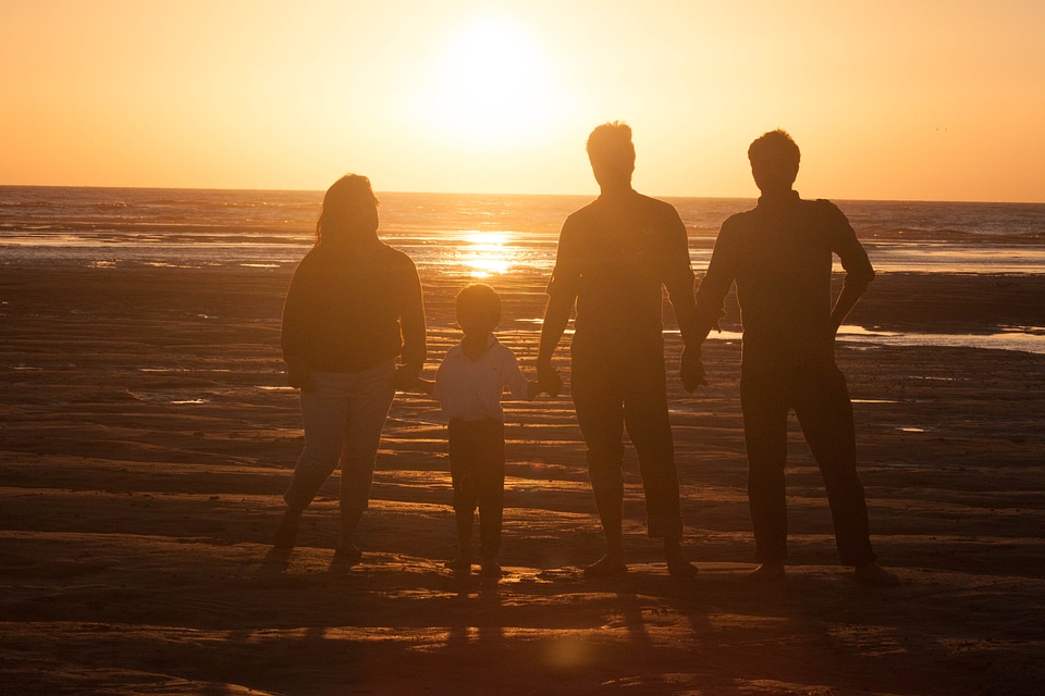 Family Beach Sunset