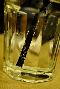 Fizzy Glass Straw Drink photo