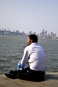 Man Sitting Thinking photo