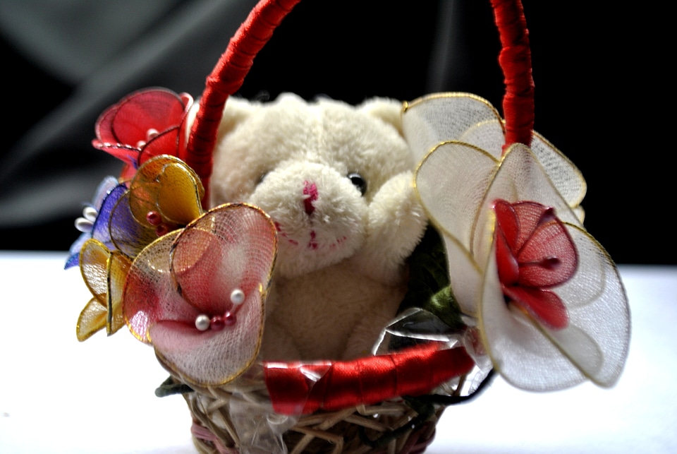 Love Gift Teddy Basket