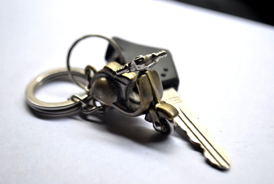 Scooter Shaped Keychain