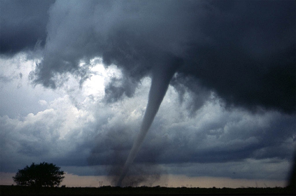 Funnel cloud damage black