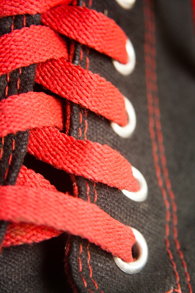 Black Shoes Red Lace