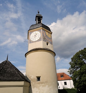 Sundial clock tower bavaria