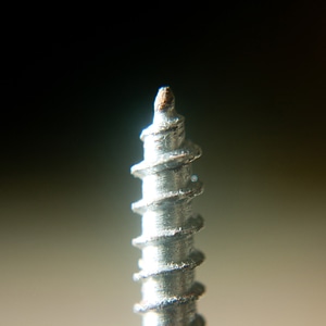Metal Screw Spiral Closeup photo