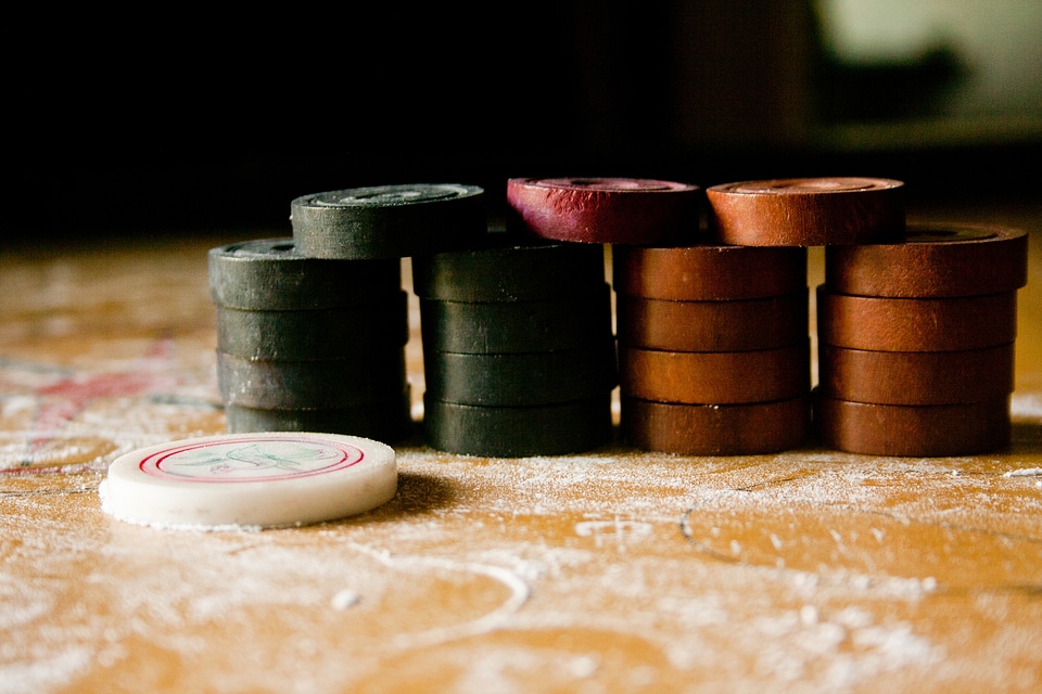 Carrom Coins And Striker