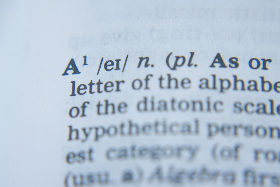 Dictionary Letter A