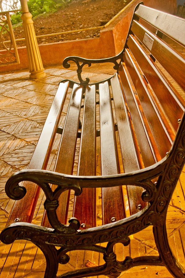 Bench In Garden
