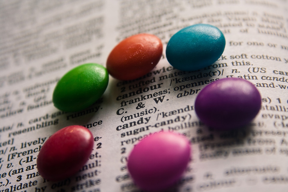 Colorful Candies On Book