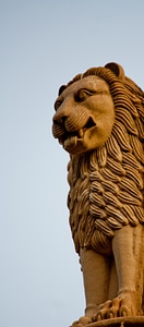 Lion Emblem Statue