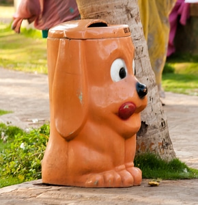 Cute Dustbin Trash photo