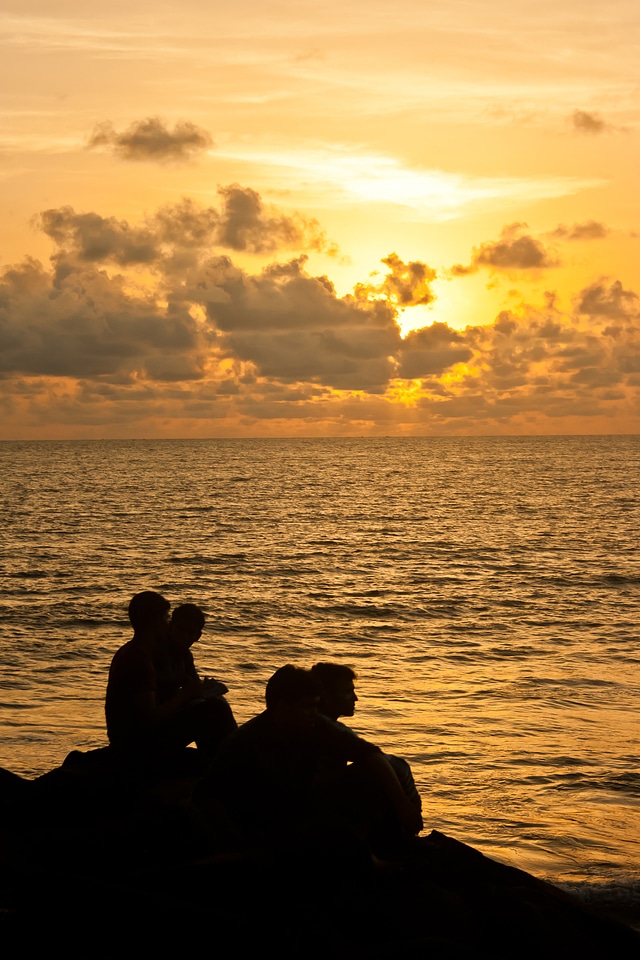 Friends Sunset Rocks photo