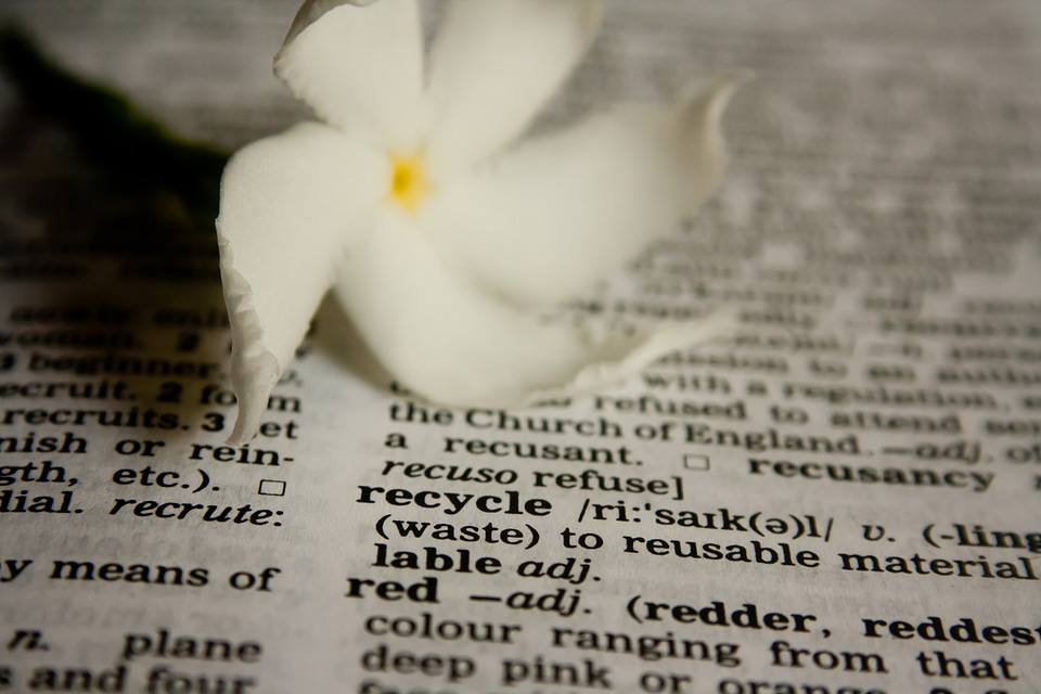 Recycle Word Flower