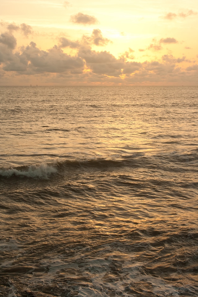 Sea Waves Sunset photo