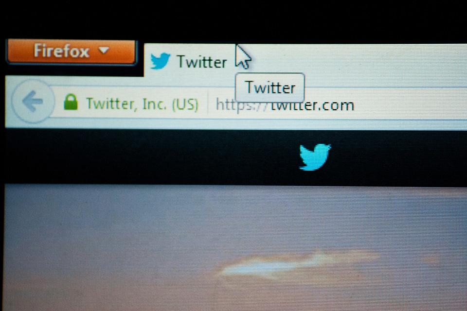 Twitter Login Screen