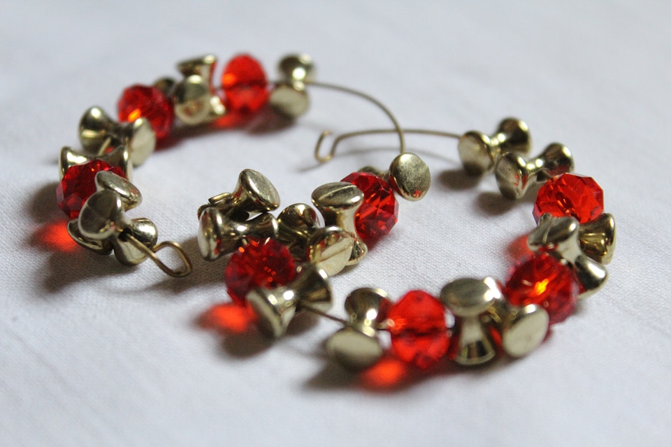 Jewelry Bracelet Red Stones