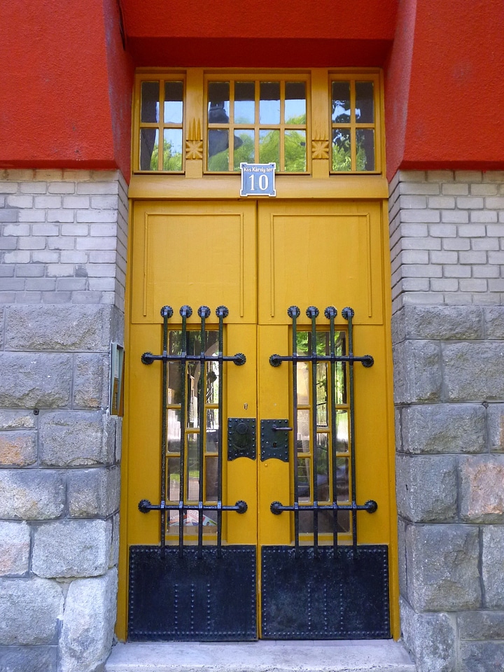 Art nouveau entrance facade