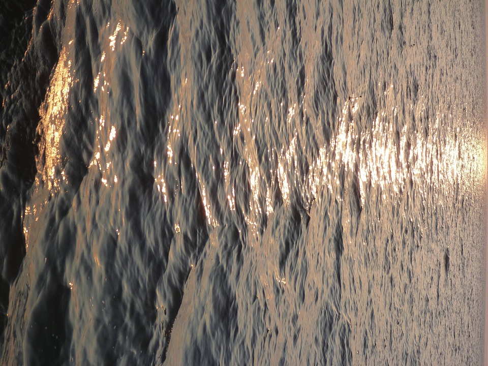 Sunset Sea Water Closeup
