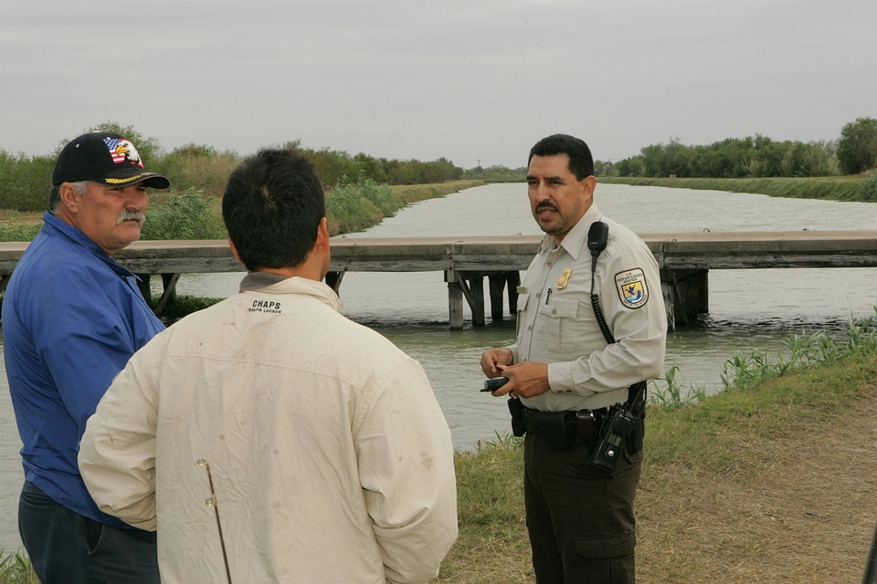 Refuge Officer and visitors