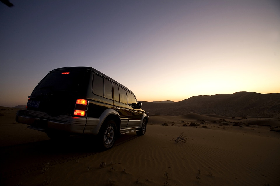 Desert off road buggy sunset