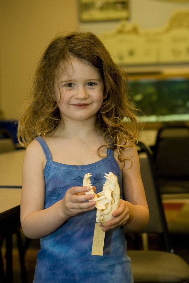 Child uses hands-on learning tool