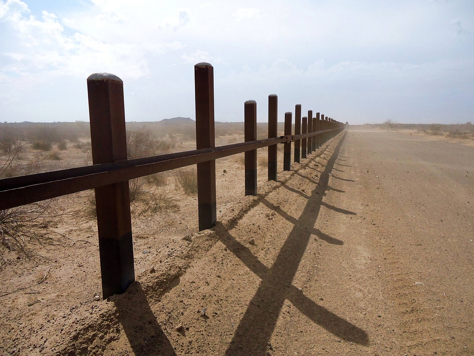 United States and Mexico border