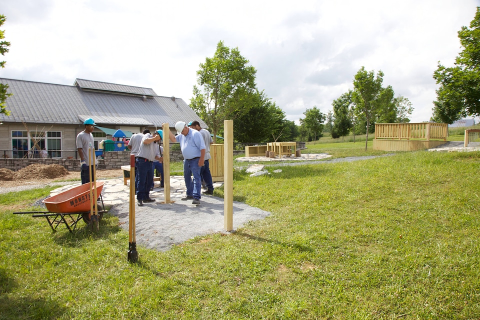 Construction of outdoor classroom 