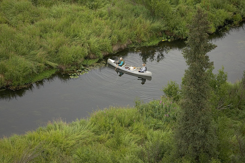 Canoeing at Kenai National Wildlife Refuge in Alaska photo