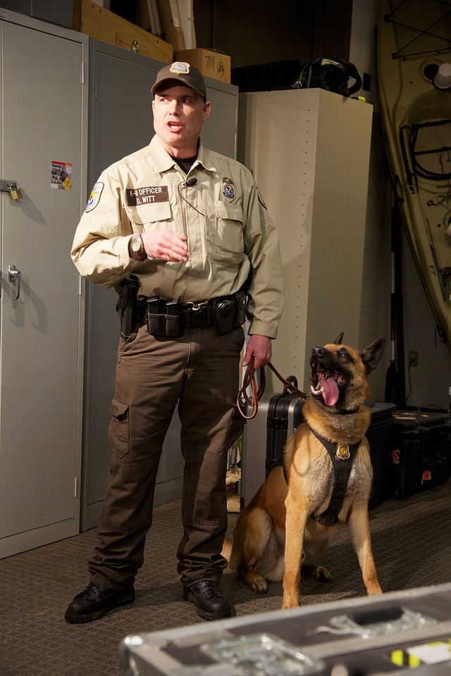 Law enforcement with K-9-1