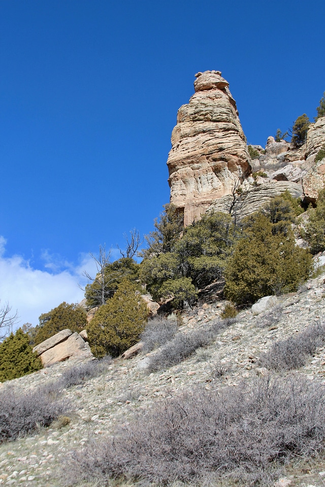Rock face on Wind River Reservvation