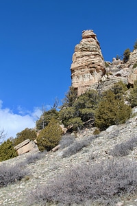 Rock face on Wind River Reservvation