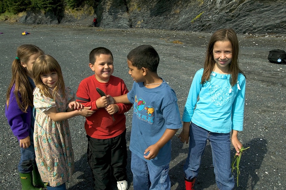 Children at Kodiak National Wildlife Refuge