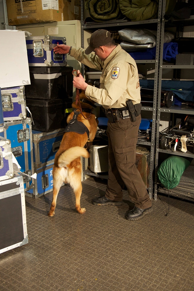 Law enforcement with K-9-1